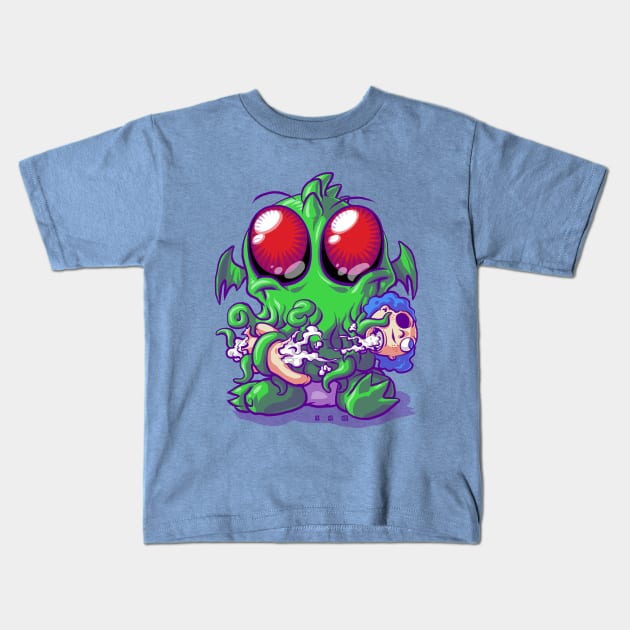 Lil' Cthulhu Kids T-Shirt by cs3ink